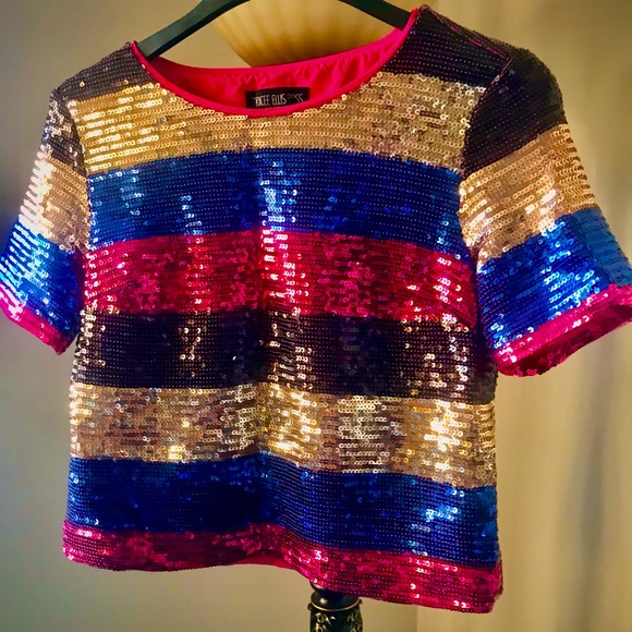 jcpenney | Tops | Multicolor Sequin Top | Poshmark